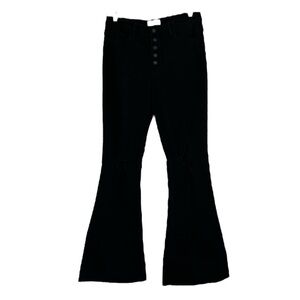Vervet High Rise Super Flare Distressed Raw Hem VERVET by Flying Monkey Jeans 32